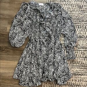 Stylish Zebra Print Kids Dress